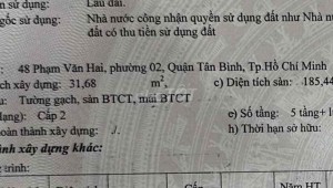 Bán nhà 48 Phạm Văn Hai Phường 2 Quận Tân Bình