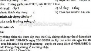 Bán nhà 124/12 Cộng Hòa Phường 4 Quận Tân Bình