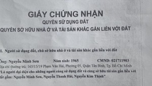 Bán nhà 2025-08-09 00:00:00 Lưu Nhân Chú Phường 5 Quận Tân Bình
