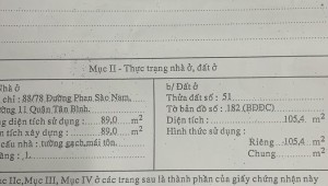 Bán nhà 88/78 Phan Sào Nam Phường 11 Quận Tân Bình