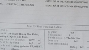 Bán nhà 48-50 C27 Phường 12 Quận Tân Bình
