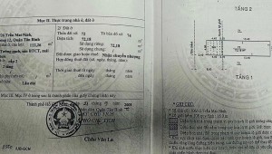 Bán nhà 108/26 Trần Mai Ninh Phường 12 Quận Tân Bình