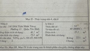 Bán nhà 14/13/68 Thân Nhân Trung Phường 13 Quận Tân Bình