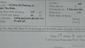 Bán nhà 2 Thân Nhân Trung Phường 13 Quận Tân Bình