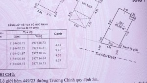 Bán nhà 449/23/25 Trường Chinh Phường 14 Quận Tân Bình