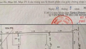 Bán nhà 45/18/5 Tân Trụ Phường 15 Quận Tân Bình