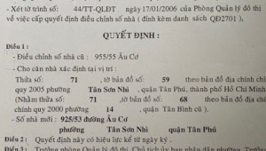 Bán nhà 925/53 Âu Cơ, Tân Phú. DT: 4.0m x 16.0m, diện tích: 0m2 giá: 6.7 tỷ