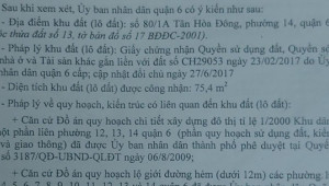 Bán nhà 80/1A Tân Hoà Đông, Quận 6. DT: 4.0m x 19.0m, diện tích: 79m2 giá: 8.3 tỷ