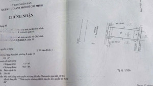 Bán nhà 76/4B Xóm Đất, Quận 11. DT: 3.2m x 10.0m, diện tích: 31m2 giá: 7.8 tỷ