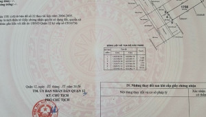 Bán nhà Thửa 1756 tờ 22 Thạnh Lộc 29, Quận 12. DT: 5.0m x 24.0m, diện tích: 100m2 giá: 6.5 tỷ