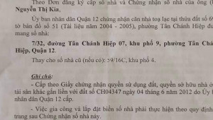 Bán nhà 7/32 (số cũ 59.16C) TÂN CHÁNH HIỆP 17, Quận 12. DT: 3.0m x 14.5m, diện tích: 0m2 giá: 3.85 tỷ