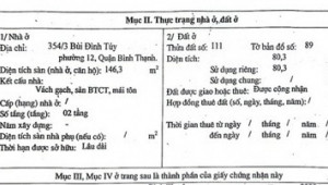 Bán nhà 354/3 Bùi Đình Tuý, Bình Thạnh. DT: 4.8m x 12.0m, diện tích: 80m2 giá: 10.0 tỷ